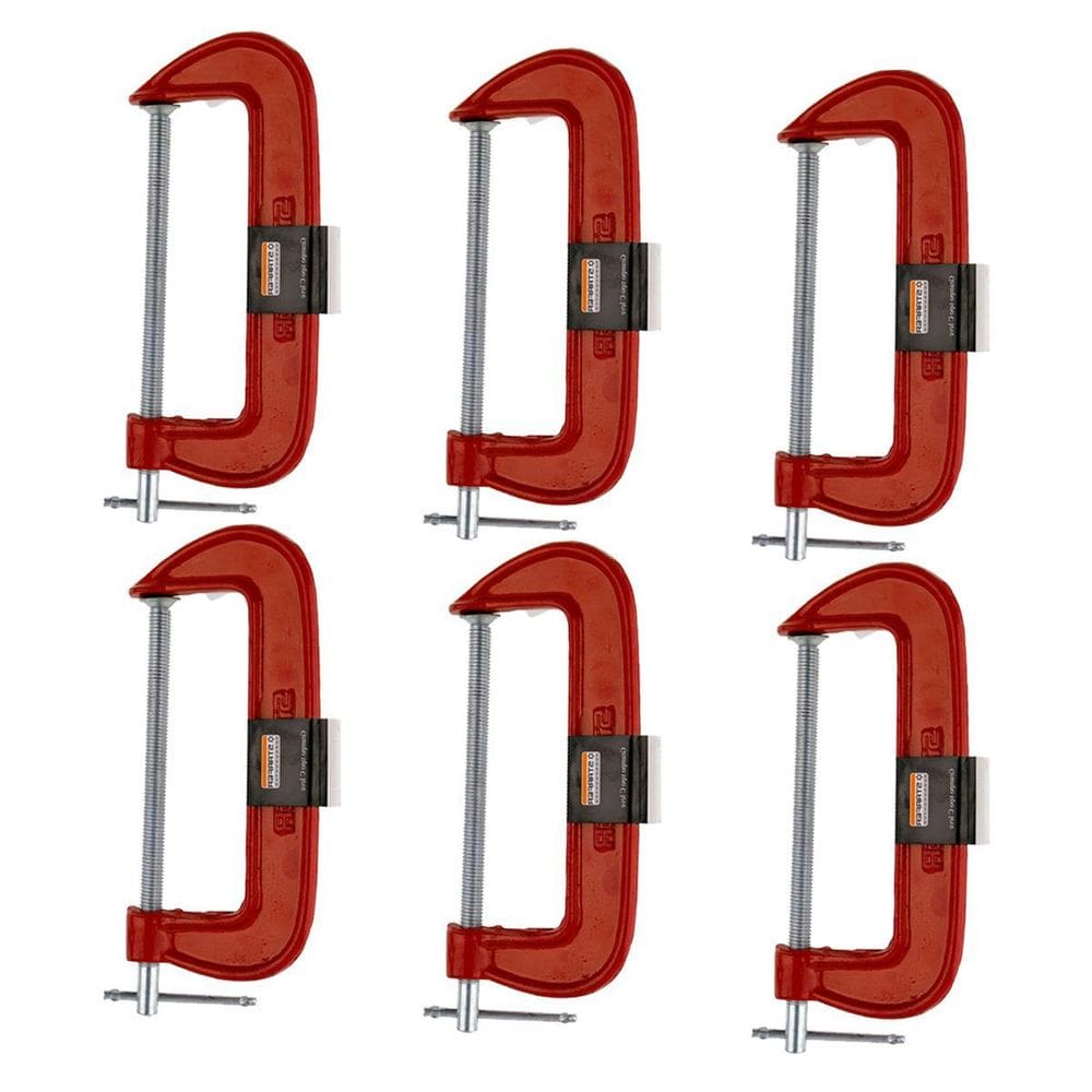 Kit 6 Grampos Tipo C Marceneiro Leve 6 Polegadas Starfer