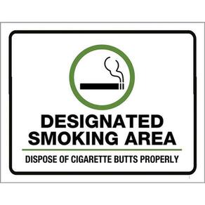 Kit 5 Placas De Designated Smoking Area 36X46