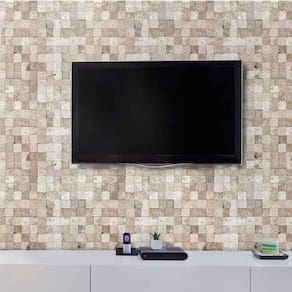 Papel de Parede Adesivo Lavável Pedra Quadradinhos