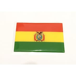 Adesivo resinado da bandeira da bolívia 5x3 cm