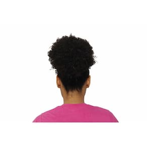 Aplique Puff Black Coque Afro Castanho Natural 4 Fibra