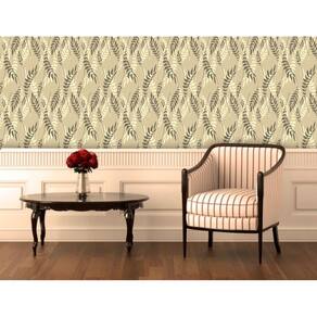 Papel de Parede Adesivo Lavável Floral Samambaia