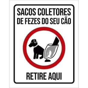 Kit 10 Placas Sacos Coletores Fezes Seu Cão Retire Aqui