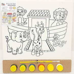 Kit Pintura Tela 25X30Cm Arca De Noé - Kits For Kids