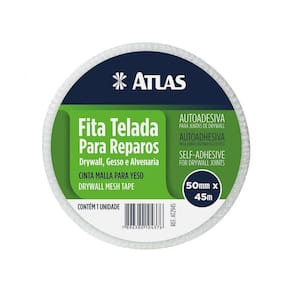 Fita Telada Atlas Reparos Para Drywall/Gesso/Alvena 50Mmx45M
