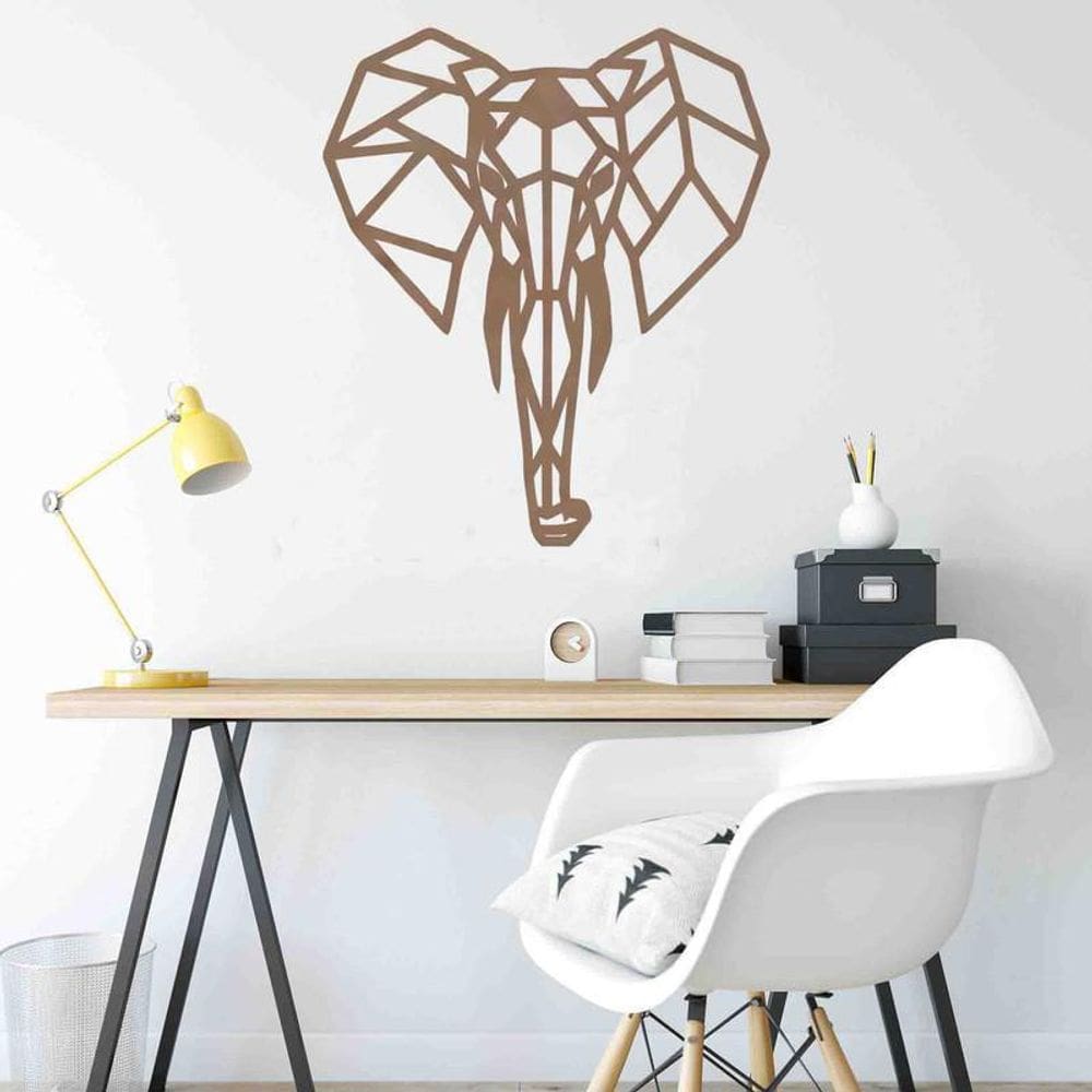 Quadro Decorativo Adorno Elefante 3Mm Vazado - Mdf