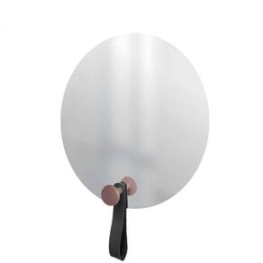 Espelho Funcional Hook Rosa Alça Preta 50 Cm Redondo