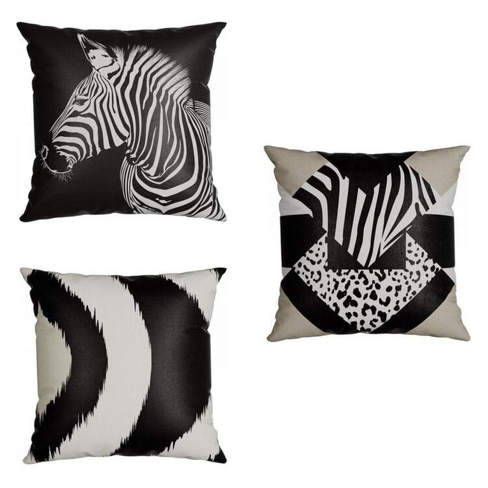 Kit 3 Capas para Almofada Acetinada Silk Home 43x43cm Preto