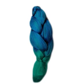 Cabelo Sintético Jumbão 399Gr Para Tranças Box Azul E Verde
