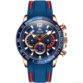 Relógio Quartzo Impermeável Masculino Esportivo Casual Pulseira de Borracha