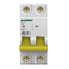 Disjuntor Bipolar 2P 25A Curva C Albr3 Alumbra