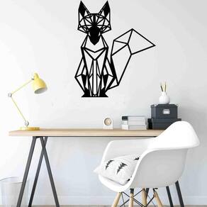 Quadro Decorativo Adorno Raposa 3Mm Vazado - Mdf