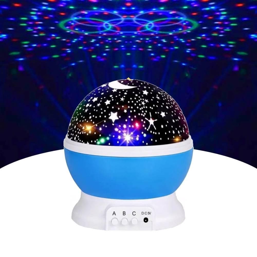 Luminária Projetor De Estrelas Abajur Galáxia Led Giratória