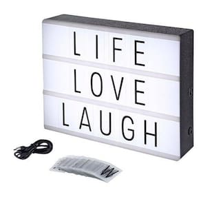 Luminária Light Box Led Cinema A4 96 Letras Números Ícones