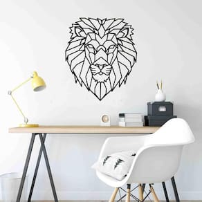 Quadro Decorativo Adorno Leão Ii 3Mm Vazado - Mdf