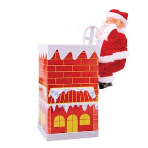 Papai Noel Musical Com Movimento Entra E Sai Da Casinha
