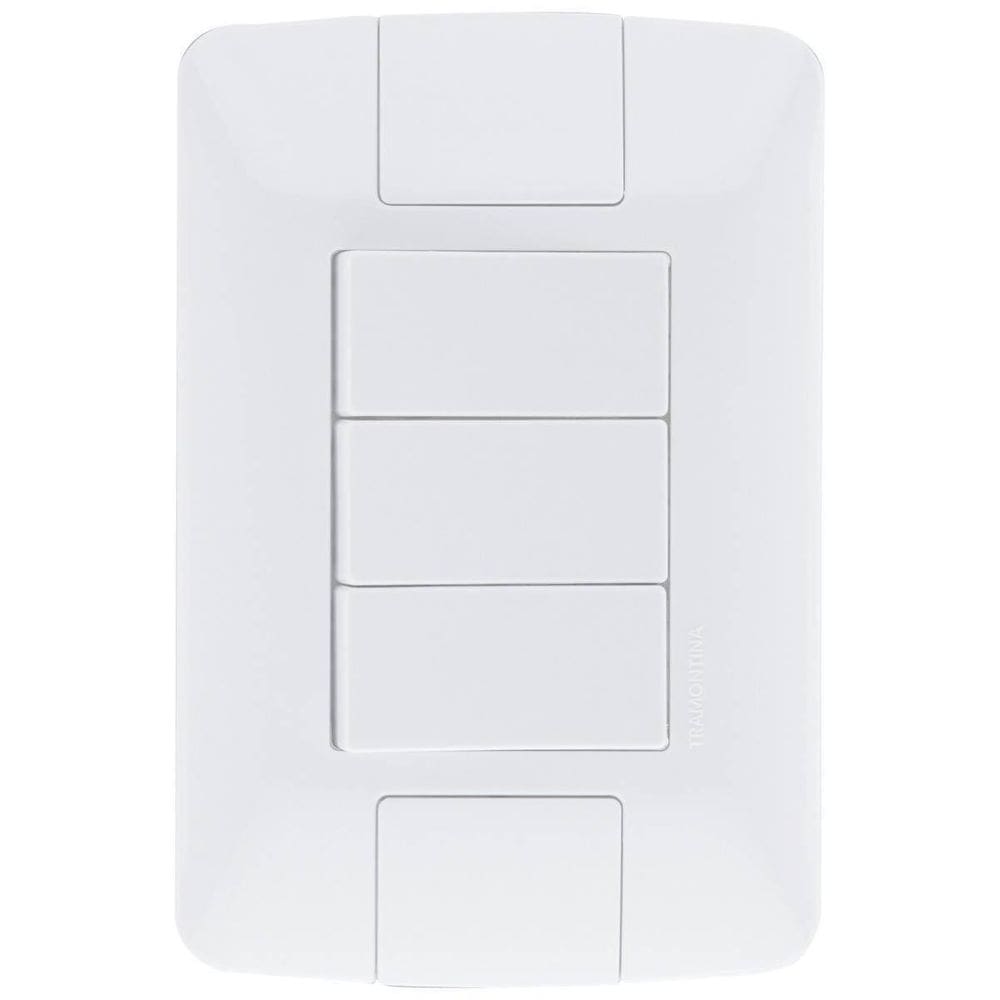 Placa 4x2 c/ 3 interruptores Aria - Branco - Regulável