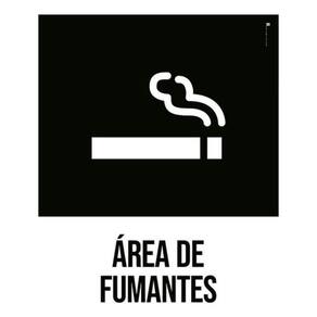 Kit 3 Placas Sinalização - Área De Fumantes Desenho