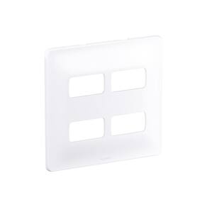 Placa 4x4 4 Módulos Com Suporte Branca Zeffia Pial Legrand