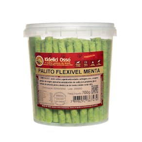 Palito Flexível - Kidelici Osso - Sabor Menta - 700G Pote