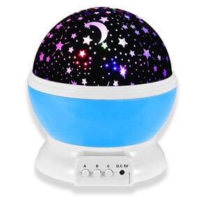 Luminária Projetor Estrelas Abajur - Azul 12,5cm