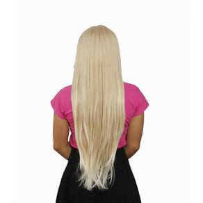 Peruca Lace Wig Lisa Loiro Pérola Franjão Fibra Futura 80Cm