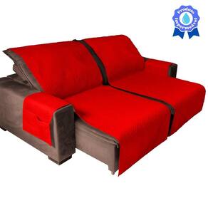 Manta Para Sofá Retrátil Impermeável 2,40M X 2,40M Vermelho