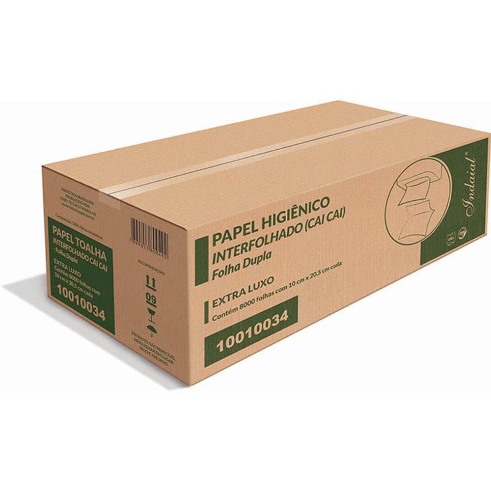 Papel Higiênico Indaial Intercalado FD com 8.000 Unidades