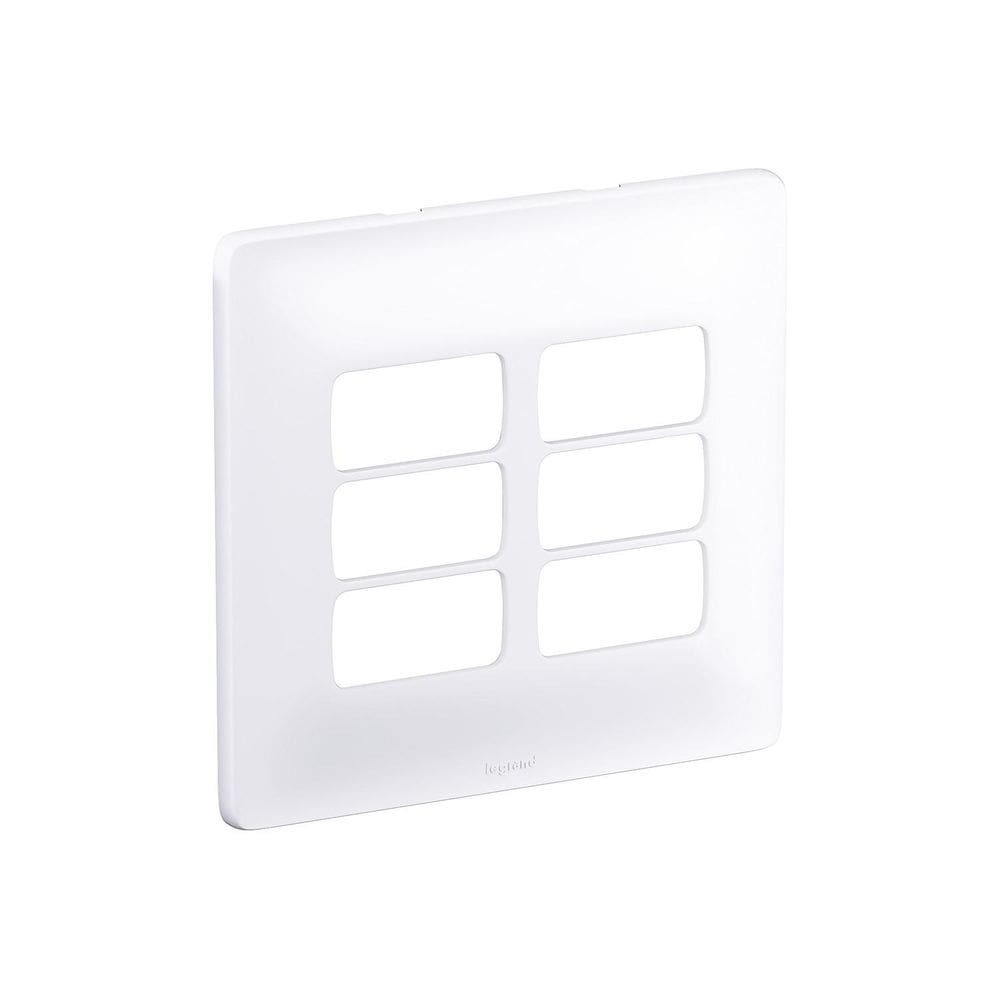 Placa 4X4 6 Módulos Com Suporte Branca 680177 Pial Zeffia