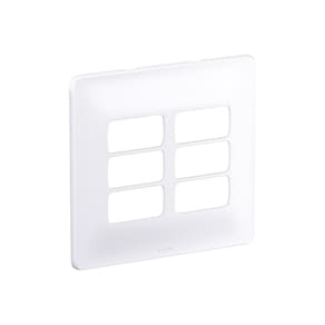 Placa 4X4 6 Módulos Com Suporte Branca 680177 Pial Zeffia