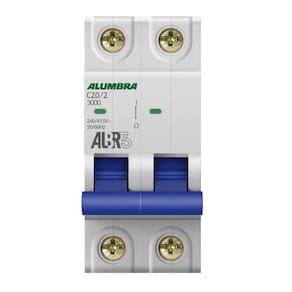 Disjuntor Bipolar 2P 20A Curva C Albr3 Alumbra