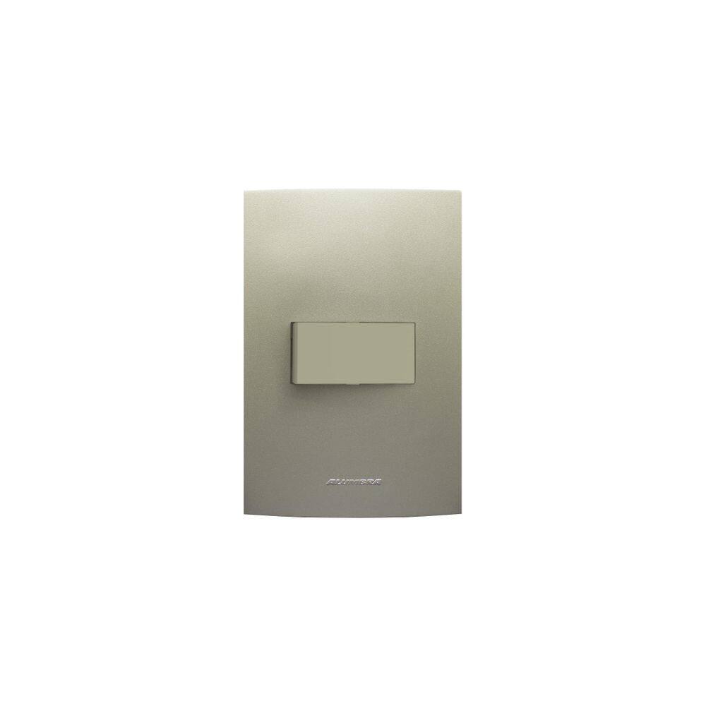 Conjunto 1 Interruptor Simples 4X2 Champagne 85436 Alumbra