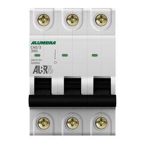 Disjuntor Tripolar 3P 40A Curva C Albr3 Alumbra