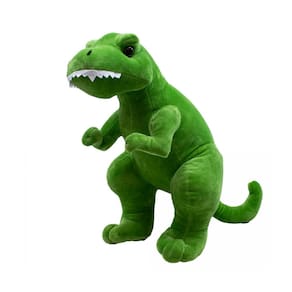 Dinossauro Tiranossauro Rex Verde 35 Cm Pelúcia