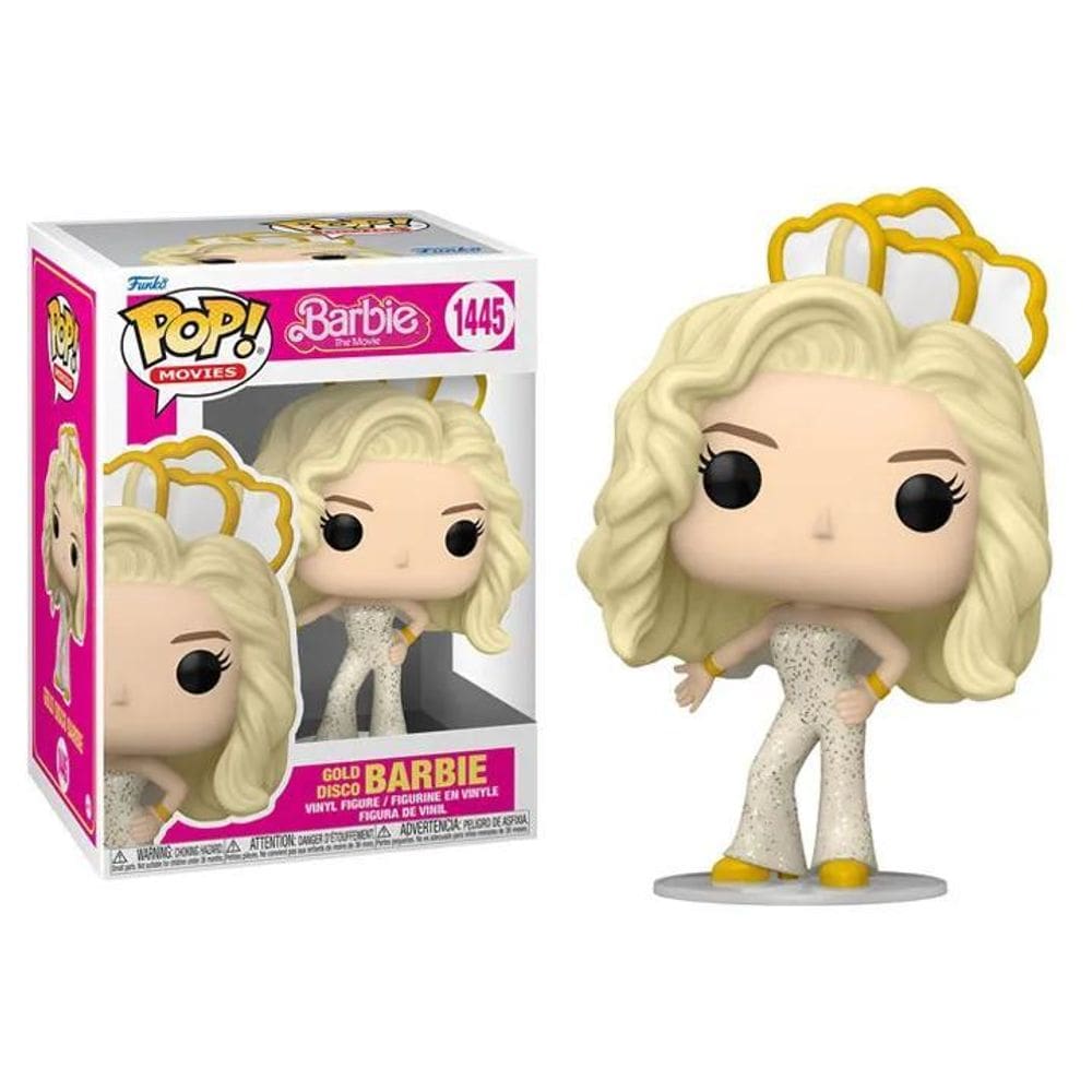 Funko Pop Barbie Gold Disco 1445 - Boneco de 10cm