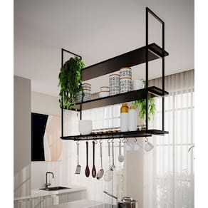 Nicho de Teto Indústrial Denver 120cm Preto