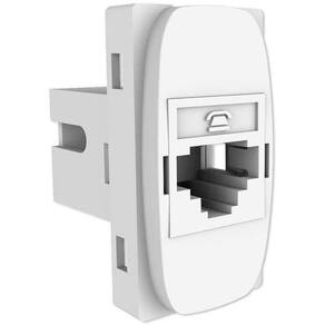 Módulo Tomada Rj11 4 Vias Branco Gracia 85316 Alumbra