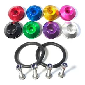 Kit Anilhas Montagem Para-choques Esportivos - 4 Parafusos, 4 Arruelas, 4 Porcas