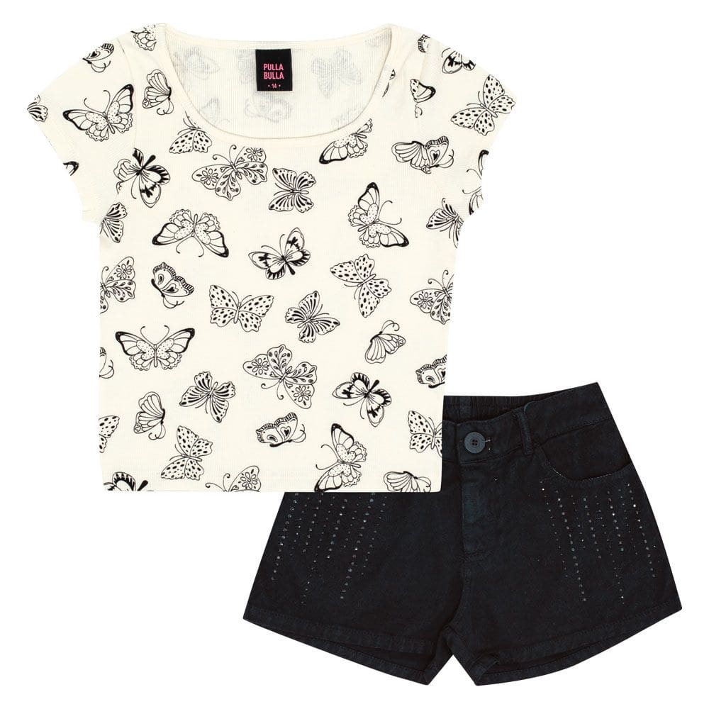 Conjunto Juvenil Menina  - Off White - 50828-1271