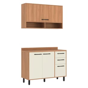 Armário de Cozinha Compacta Modulada com Balcão Havana Multimóveis CR20339