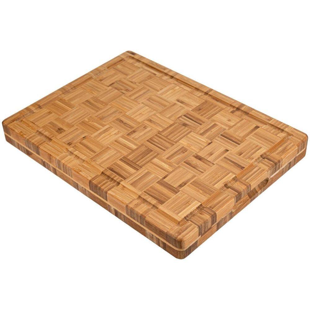 Tábua De Corte Bambu Para Churrasco Marchetada 40X30Cm Weck