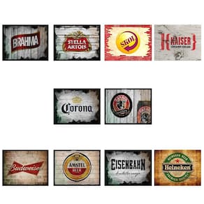 Kit 10 Placas Decorativas Tema Cerveja Beer 19X28Cm Ofertmix