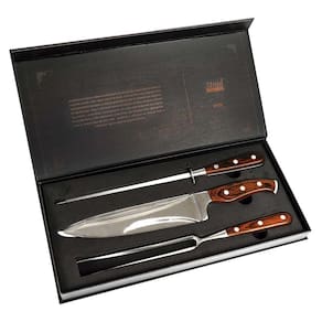Conjunto Para Churrasco MOR Steel 8 Pol Aço Inox 3 Peças