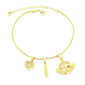 Pulseira Nutrição Nutricionista Folheado a Ouro 18k