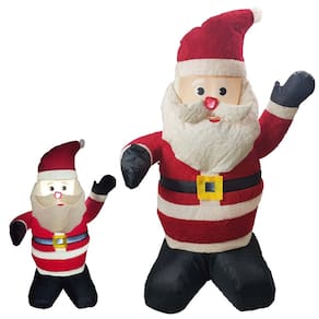 Papai Noel Inflável Iluminado Natal Veludo Enfeite Natalino Grande Inflador Embutido Decoração Loja