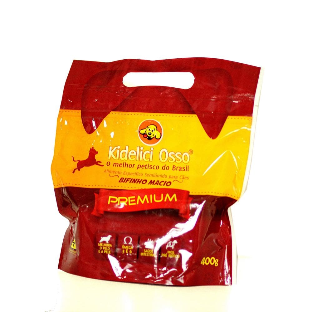 Bifinho Macio Kidelici Osso - Sabor Carne - 400G
