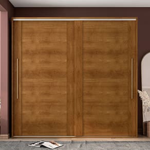 Guarda-Roupa Casal Sevilha 2 Portas 4 Gavetas Flex 40230084 Freijo/Off White - Politorno