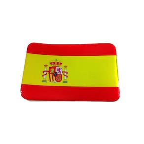 Adesivo resinado da bandeira da espanha 5x3 cm