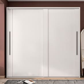 Guarda-Roupa Casal Sevilha 2 Portas 4 Gavetas Flex 40230084 Branco/Freijo - Politorno