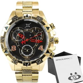 Relogio Masculino Dourado Inoxidavel Aço + Caixa Premium